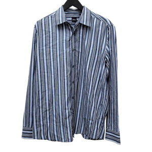 Hugo Boss Men's Long-Sleeves Button-Up Striped Shirt Size XL